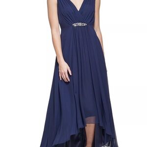 Eliza J Embellished High Low Navy dress Size 12